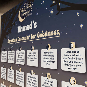 Personalized Ramadan Calendar for Goodness – Acrylic Islamic Wall Art Decor - Islamic Wall Art Store