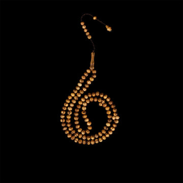 Prayer Bead Muslim - Light Brown Olive Wood Beads Islamic Tasbeeh - Islamic Wall Art Store