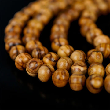 Prayer Bead Muslim - Light Brown Olive Wood Beads Islamic Tasbeeh - Islamic Wall Art Store