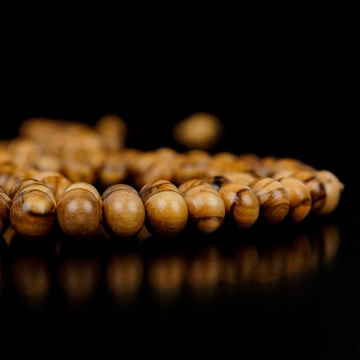 Prayer Bead Muslim - Light Brown Olive Wood Beads Islamic Tasbeeh - Islamic Wall Art Store