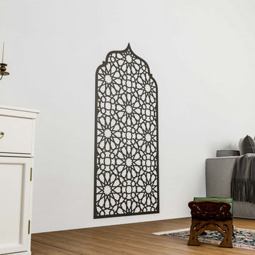 Prayer Room Decor Wooden Interior Mihrab - Islamic Home Decor | 12 - Pointed Star - Islamic Wall Art Store