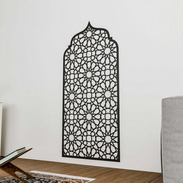 Prayer Room Decor Wooden Interior Mihrab - Islamic Home Decor | 12 - Pointed Star - Islamic Wall Art Store