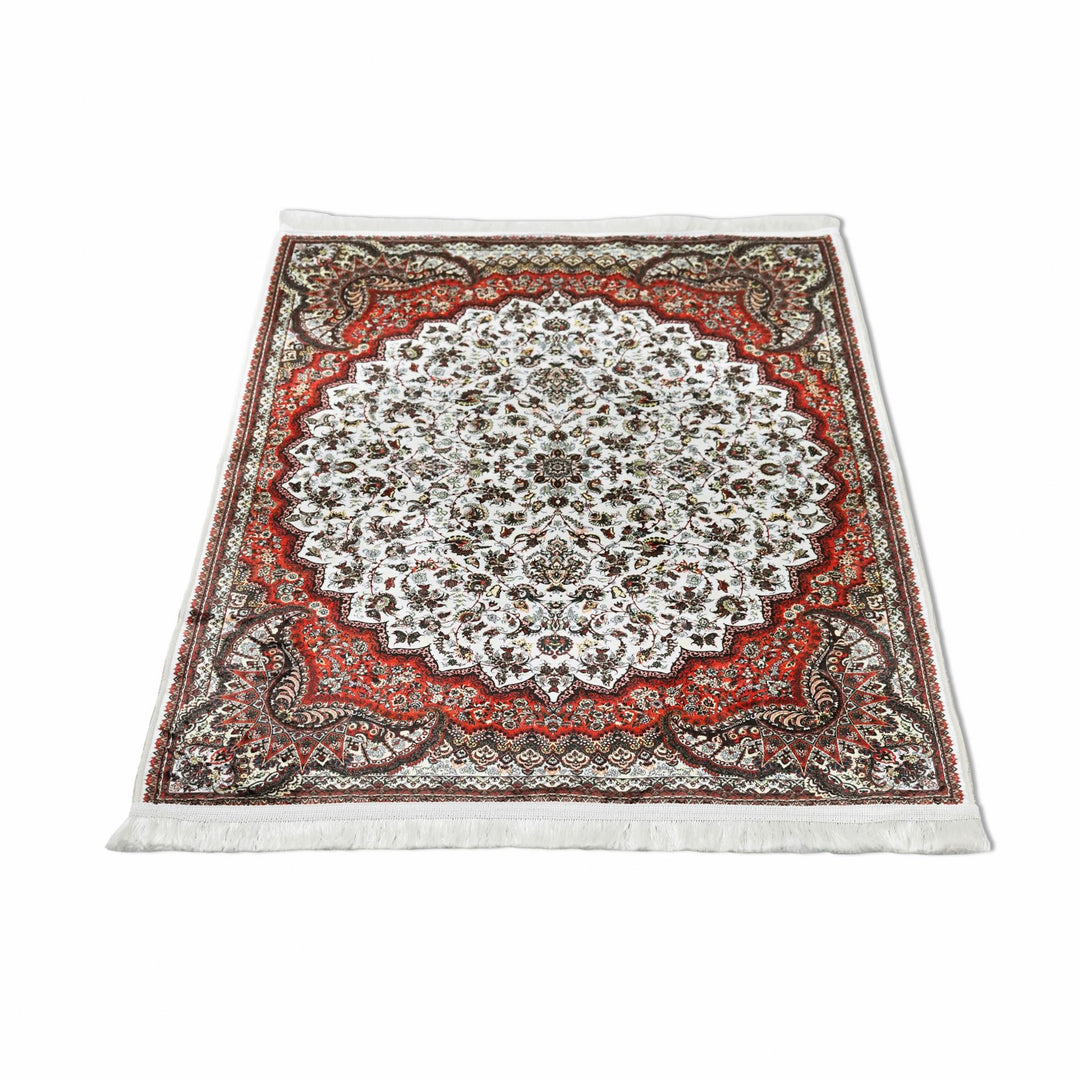 islamic-prayer-mat-white-red-ornate-pattern-muslim-rug-islamicwallartstore