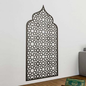 Prayer Space Interior Mihrab with Geometric Design | 8 - Pointed Star Motif - Islamic Wall Art Store