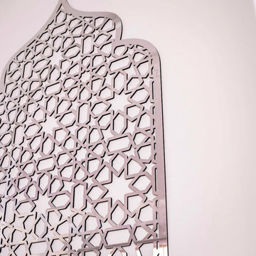 Prayer Space Interior Mihrab with Geometric Design | 8 - Pointed Star Motif - Islamic Wall Art Store