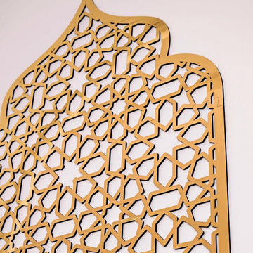 Prayer Space Interior Mihrab with Geometric Design | 8 - Pointed Star Motif - Islamic Wall Art Store