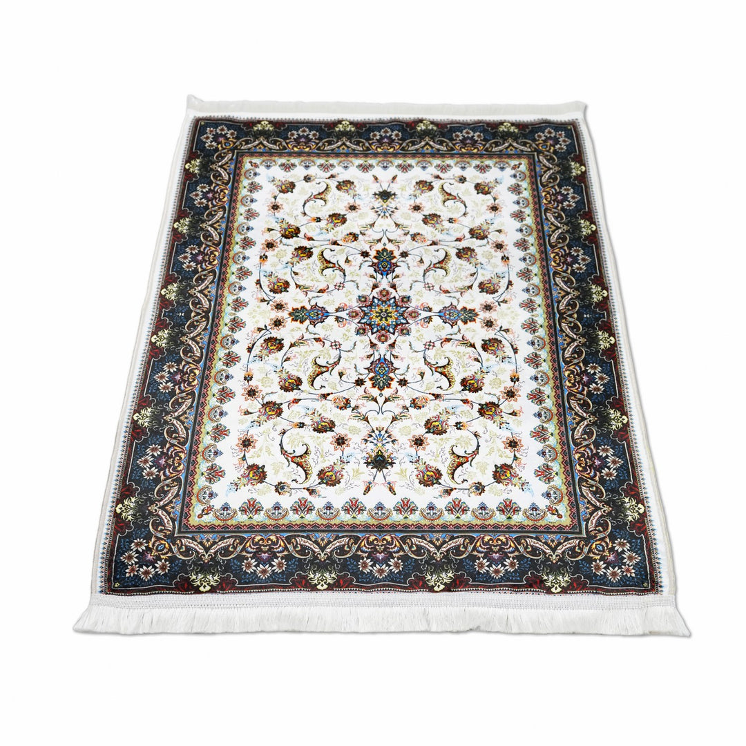 islamic-prayer-mat-white-navy-floral-pattern-muslim-rug-islamicwallartstore