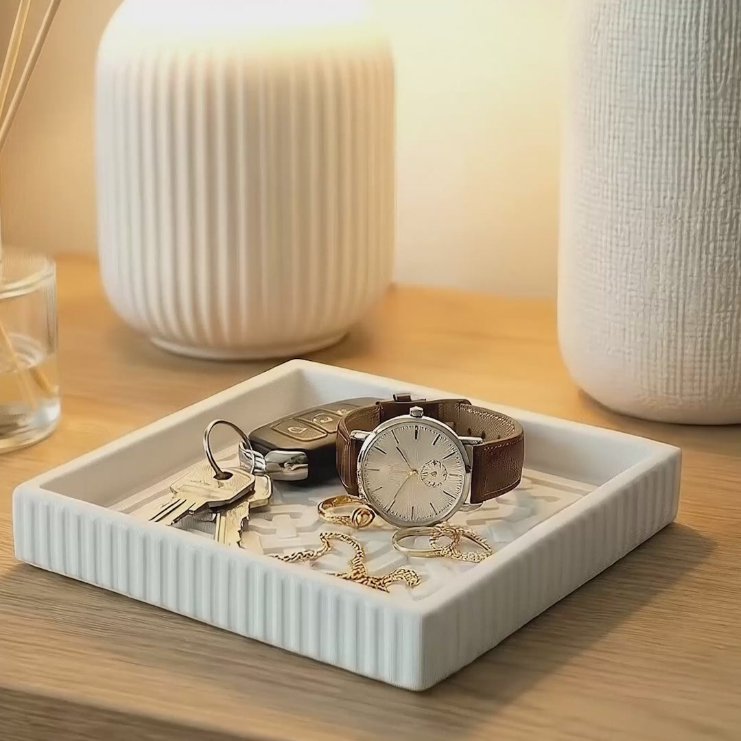 Alhambra Nasrid Knotwork Stone Relief – Handmade Islamic Geometric Decor