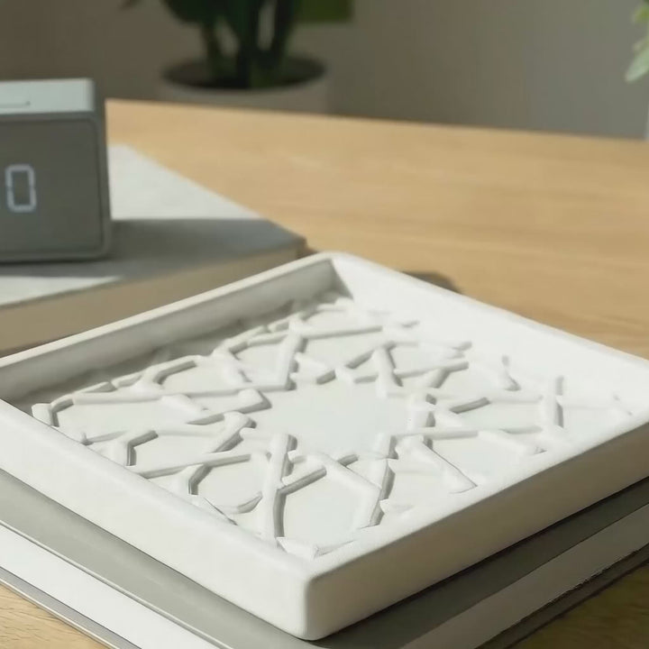 Alhambra Mexuar Pattern Stone Relief – Handmade Islamic Geometric Decor