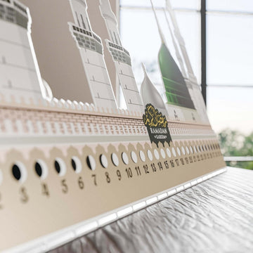 Ramadan Calendar Islamic Table Decor with Ramadan Kareem&Masjid - An Nabawi - Islamic Wall Art Store