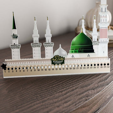 Ramadan Calendar Islamic Table Decor with Ramadan Kareem&Masjid - An Nabawi - Islamic Wall Art Store