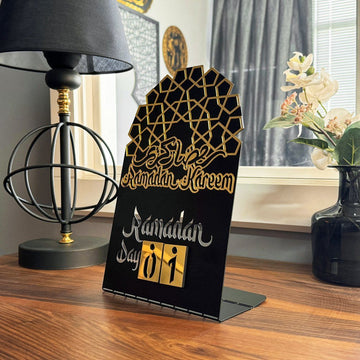 Ramadan Calendar Metal & Acrylic Islamic Gift Table Decor - Islamic Wall Art Store