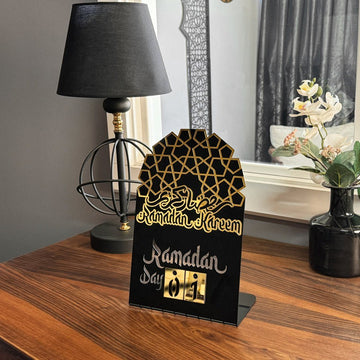 Ramadan Calendar Metal & Acrylic Islamic Gift Table Decor - Islamic Wall Art Store
