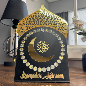 Ramadan Calendar Metal Ramadan Table Decor with Magnet - Islamic Gift - Islamic Wall Art Store