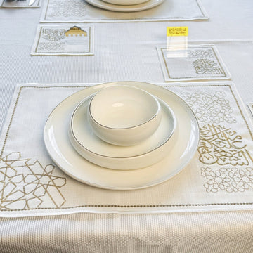Ramadan Dining Table Decor 19 - Piece Golden Set for 6 - Islamic Wall Art Store