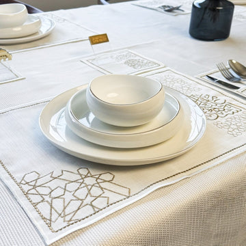 Ramadan Dining Table Decor 19 - Piece Golden Set for 6 - Islamic Wall Art Store