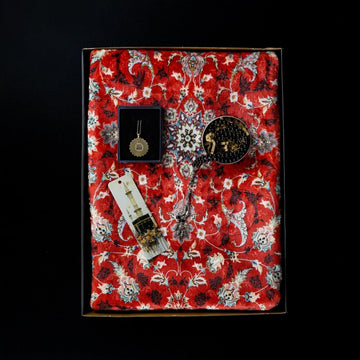Ramadan Gift Box, Islamic Prayer Rug, Muslim Prayer Beads and Islamic Jewelry with Asma Ul Husna - Islamic Wall Art Store