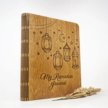 Ramadan Journal for Family Wooden Cover Journal Ramadan Planner - Islamic Gift - Islamic Wall Art Store