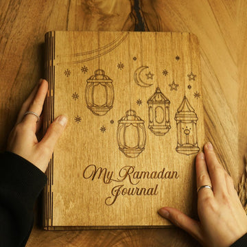 Ramadan Journal for Family Wooden Cover Journal Ramadan Planner - Islamic Gift - Islamic Wall Art Store