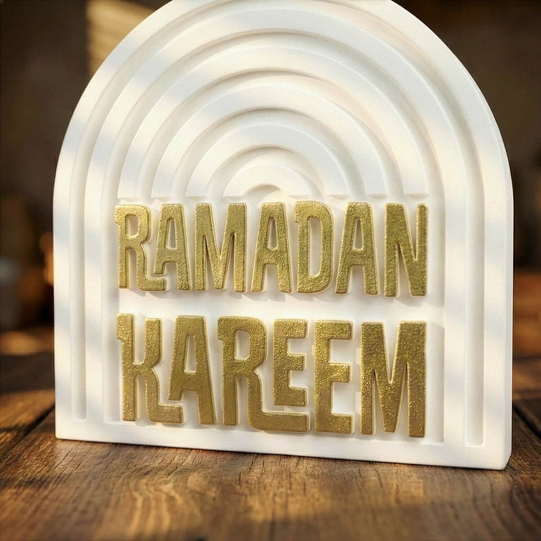 Stone Islamic Table Decor - Ramadan Kareem - Handmade Modern Arch
