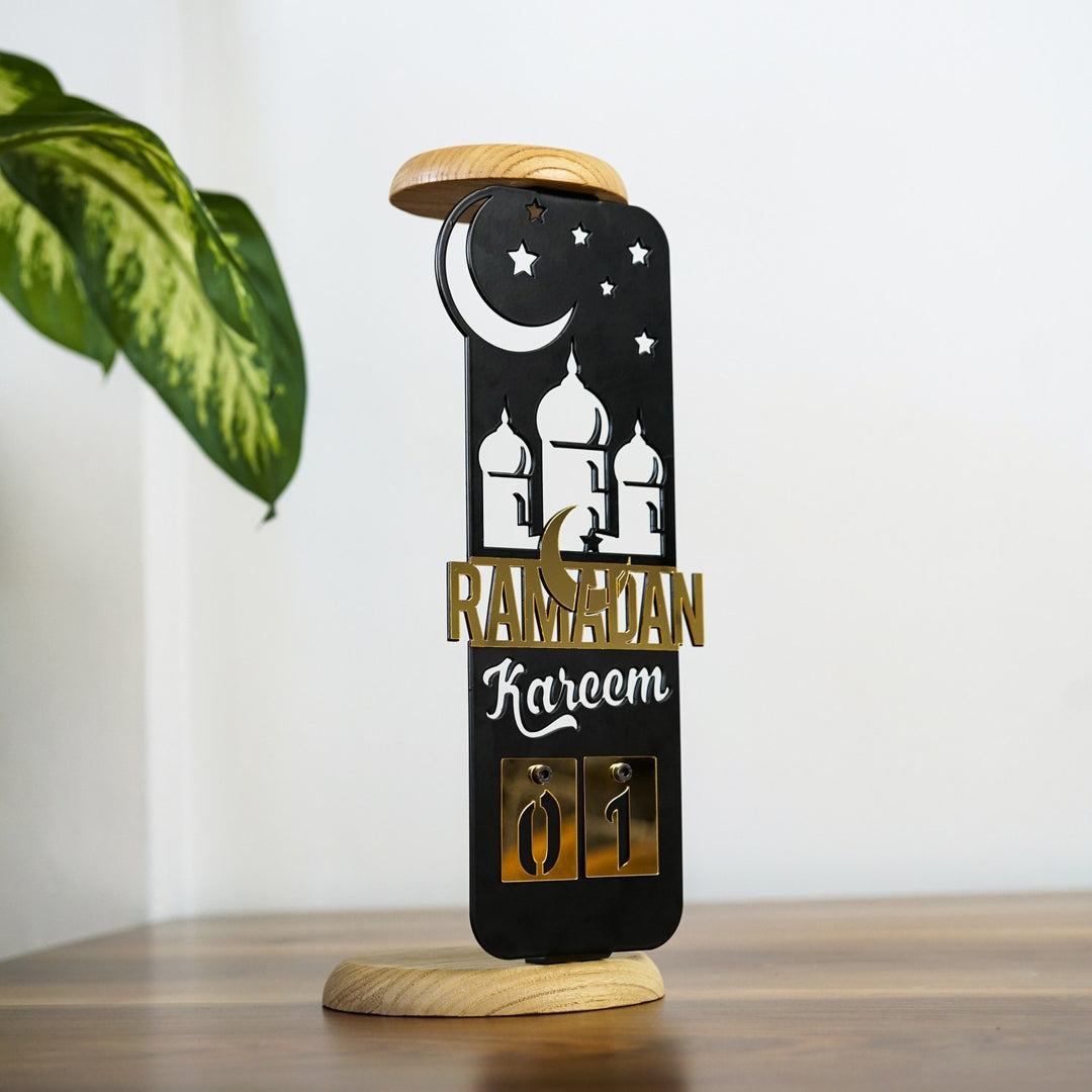 ramadan-kareem-calendar-design-islamic-candleholder-black-centerpiece-dining-table-decor-islamicwallartstore
