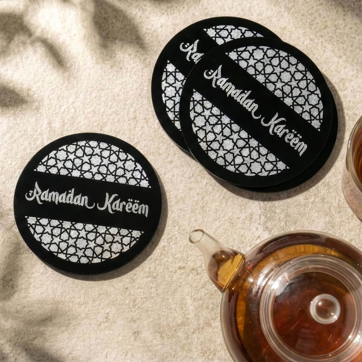 Modern Islamic Acrylic Coasters – Ramadan Table Decor