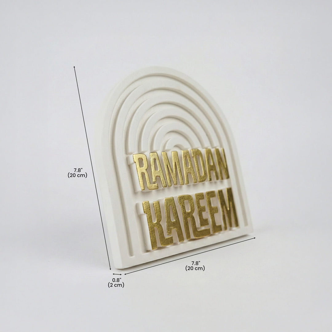 Stone Islamic Table Decor - Ramadan Kareem - Handmade Modern Arch