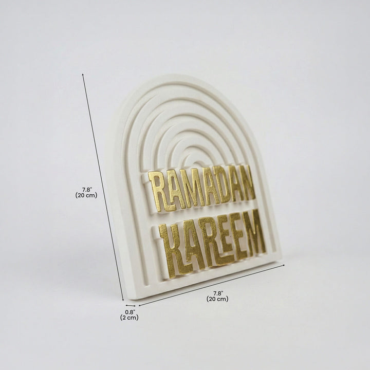 Stone Islamic Table Decor - Ramadan Kareem - Handmade Modern Arch