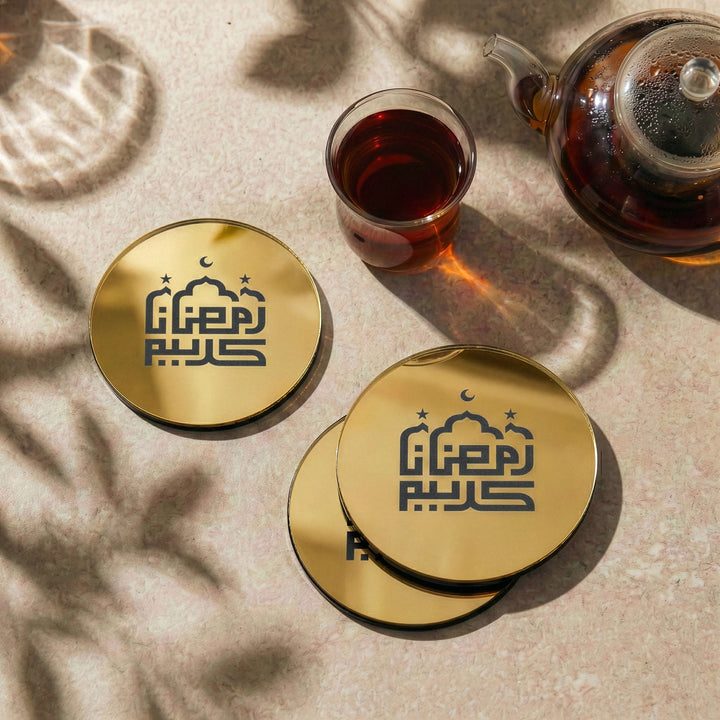 Modern Islamic Acrylic Coasters – Ramadan Table Decor