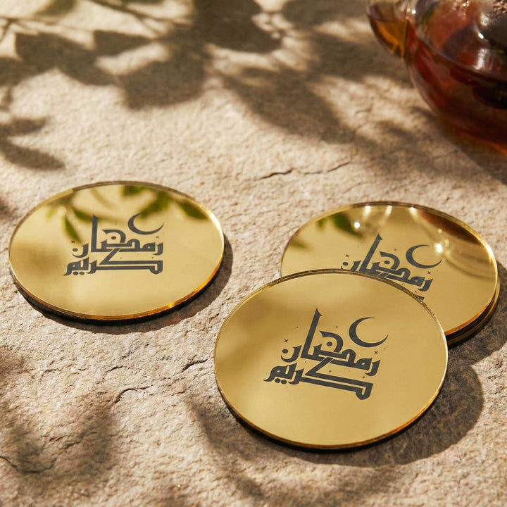 Modern Islamic Acrylic Coasters – Ramadan Table Decor