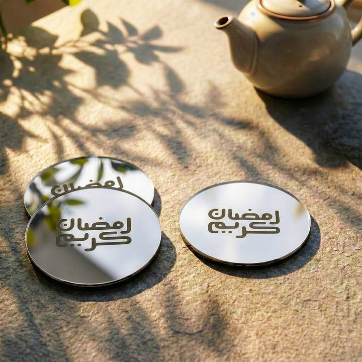 Modern Islamic Acrylic Coasters – Ramadan Table Decor