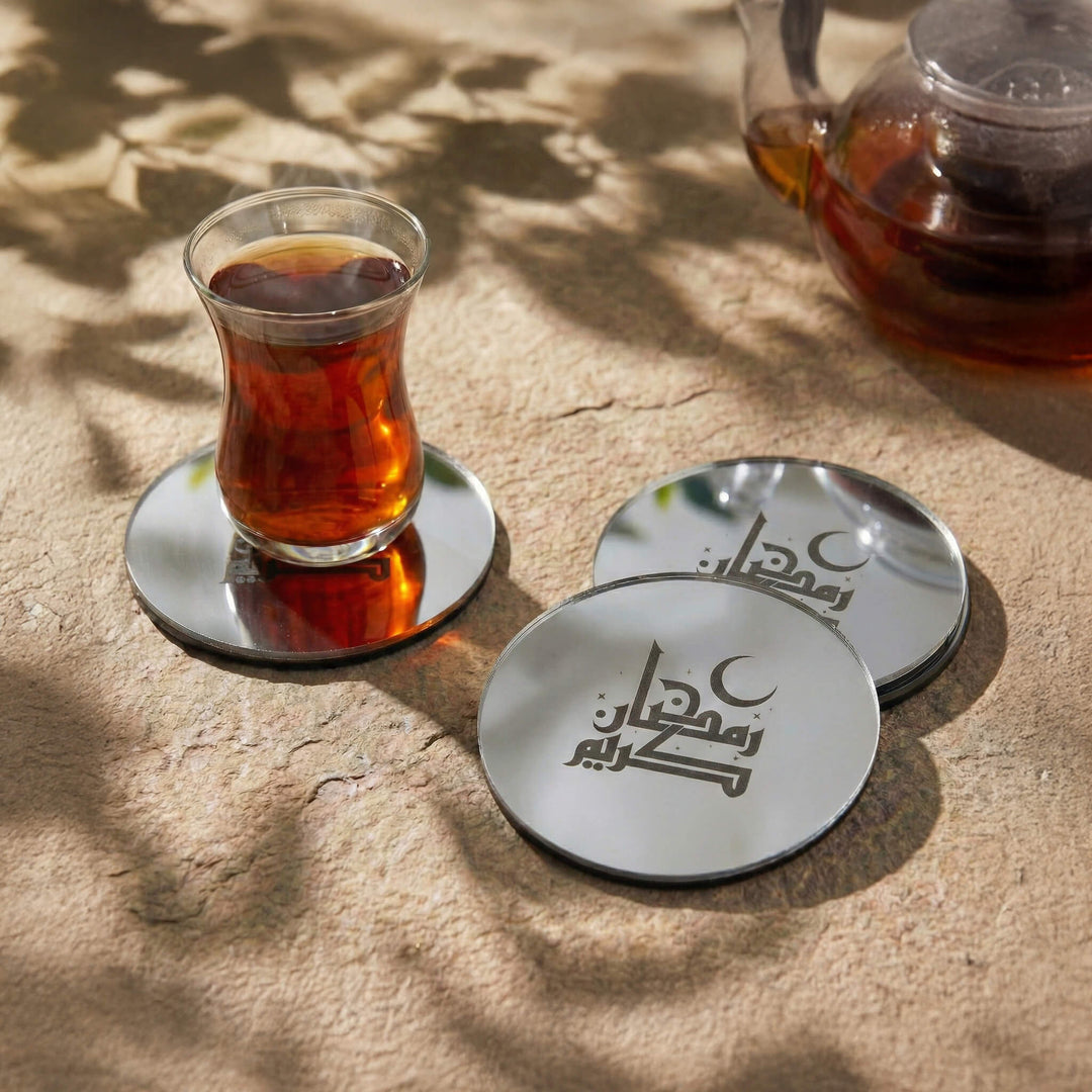 Modern Islamic Acrylic Coasters – Ramadan Table Decor