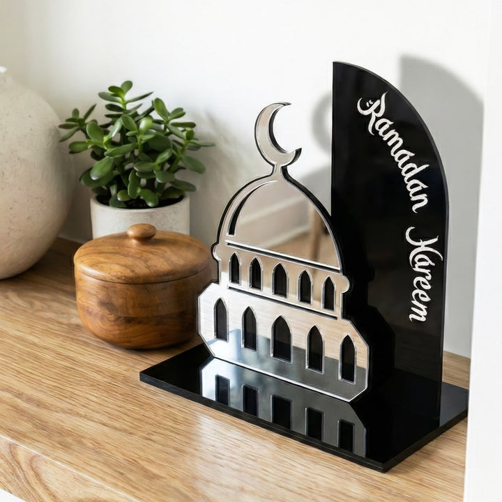 Ramadan Kareem Mosque Tabletop – Elegant Acrylic Centerpiece with 3D Dome Design