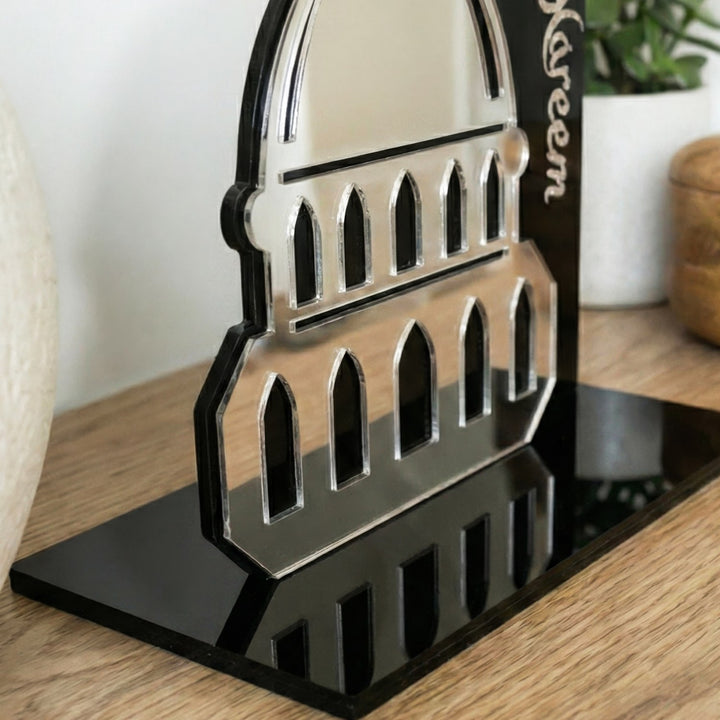 Ramadan Kareem Mosque Tabletop – Elegant Acrylic Centerpiece with 3D Dome Design