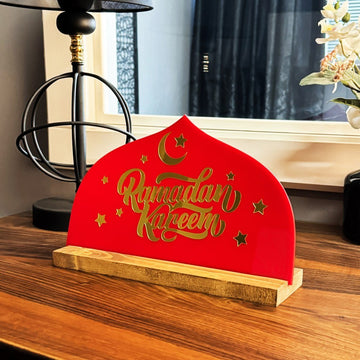 Ramadan Kareem Written Tabletop Decor - Islamic Gift Ramadan Decor - Islamic Wall Art Store