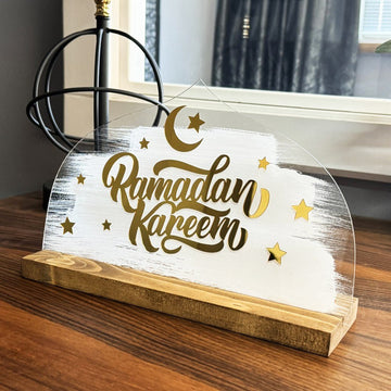 Ramadan Kareem Written Tabletop Decor - Islamic Gift Ramadan Decor - Islamic Wall Art Store