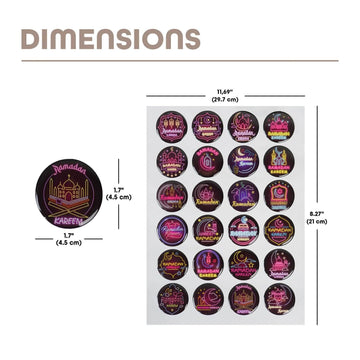 Neon Ramadan Sticker Set – Vibrant Islamic Decals