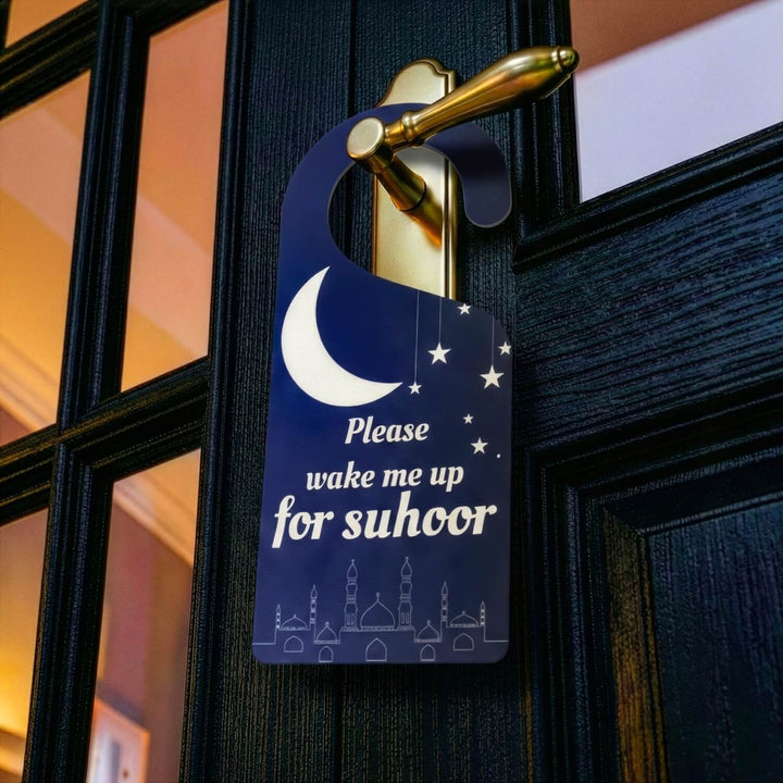 Wake Me Up For Suhoor Door Hanger – Ramadan Kids Room Sign