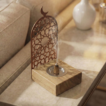 Mabkhara moderne haute – Brûle-encens à bakhoor sur base en bois