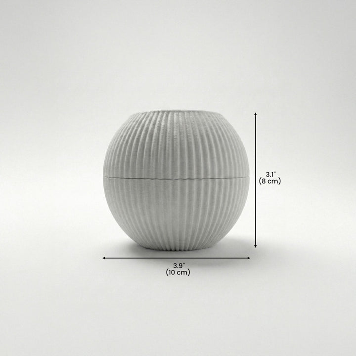 Modern Minimalist 2-Piece Stone Incense Burner – Closable Geometric Mabkhara