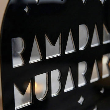 Personalized Ramadan Mubarak Stand – Cosmic Family Sign