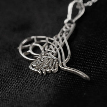 Collier Tughra Bismillah - Pendentif en argent sterling 925