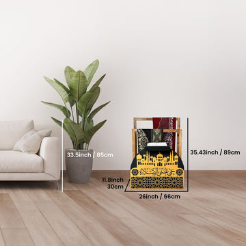 Wooden Prayer Rug and Mat Holder and Quran Stand - Islamic Wall Art Store