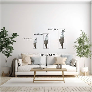 UV Print Palestine Map Wall Decor - Wood/Plexy Shiny Wall Art - Islamic Wall Art Store