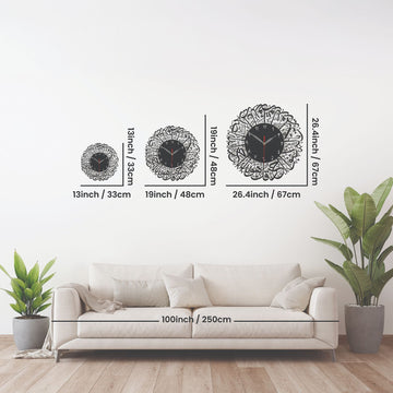 Surah Al Ikhlas Metal Islamic Wall Clock - Islamic Wall Art Store
