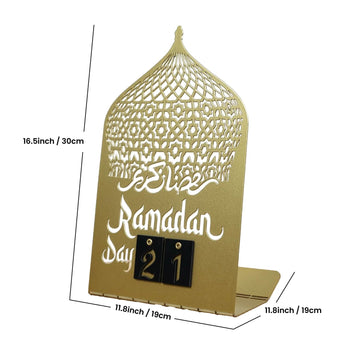 Ramadan Calendar Metal Islamic Gift Table Decor - Islamic Wall Art Store