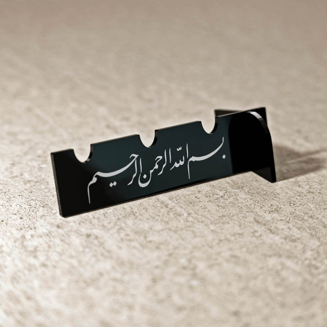 Basmala acrylic cutlery holder in black