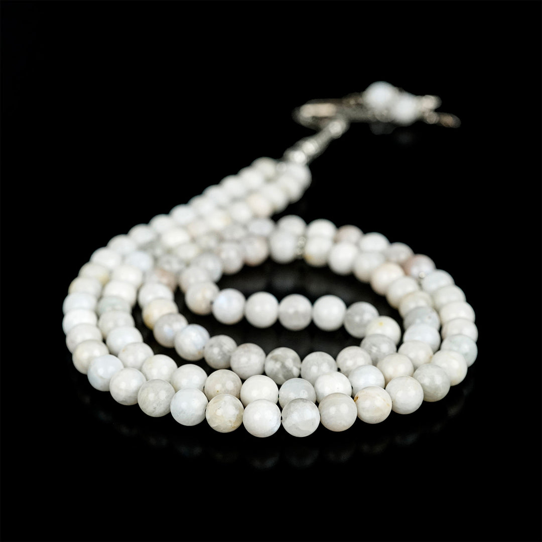 smooth-white-moonstone-islamic-praying-beads-for-dhikr-islamicwallartstore