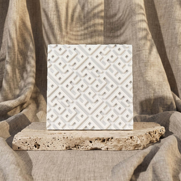 Set of 2 Kufic Allah (SWT) & Muhammad (PBUH) Islamic Stone Decor