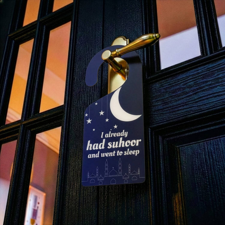 Wake Me Up For Suhoor Door Hanger – Ramadan Kids Room Sign
